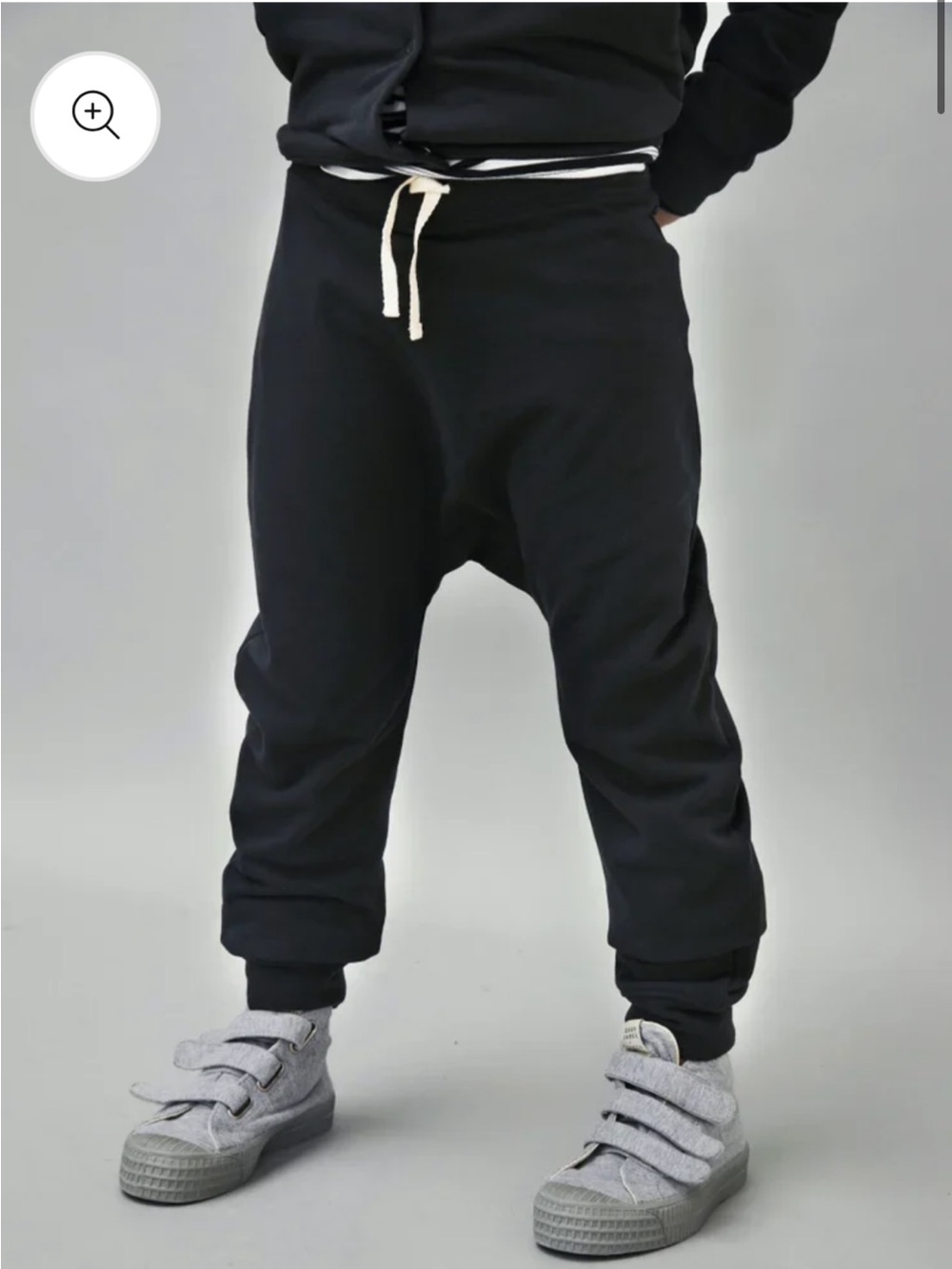 Gray Label Baggy Pants Toddler Kids 5-6 Pirate Black NWT Drop Crotch Joggers